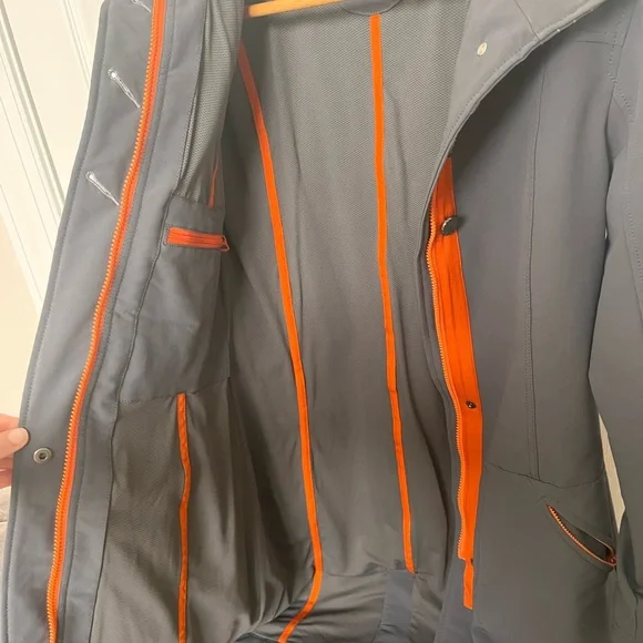 Title Nine Neo Trench Coat Gray Orange - Picture 5 of 5